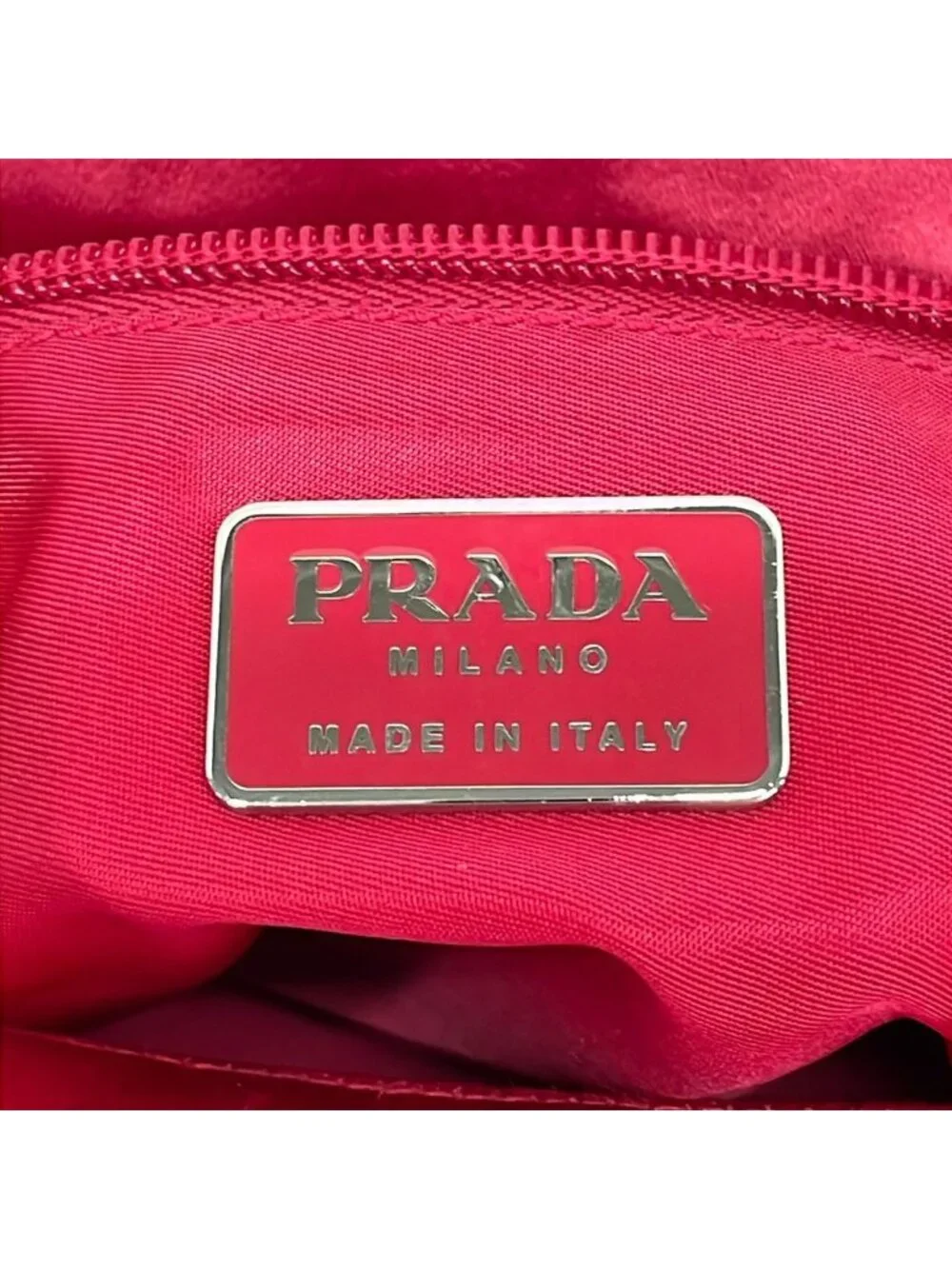 Prada Tote Red Plastic Handle
